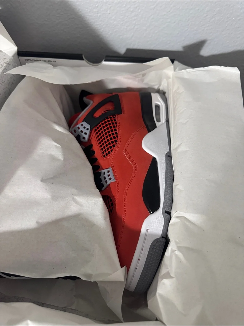 Jordan Men’s Red and Black Retro Sneakers